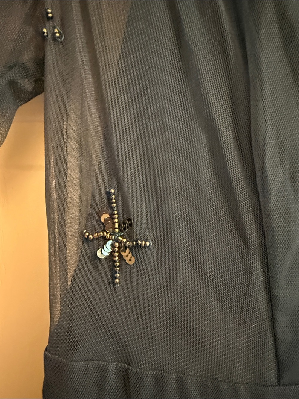 Embellished Blue V-Neck Midi Dress - Picture 5 of 17